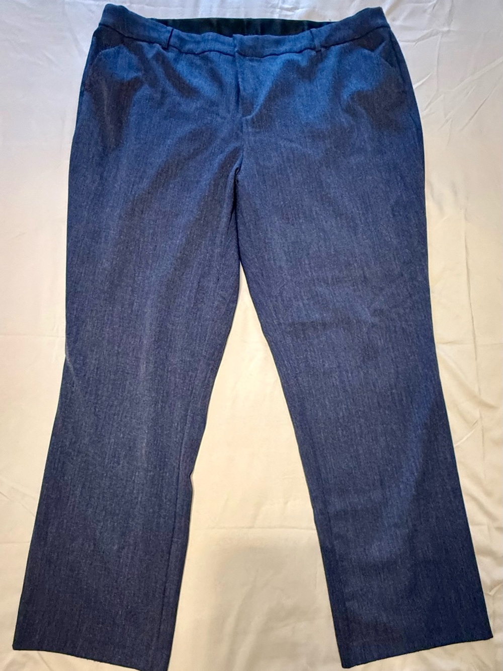 Nine West Women's Heathered  Blue Barely Bootcut Dress Pants - 22W Long
